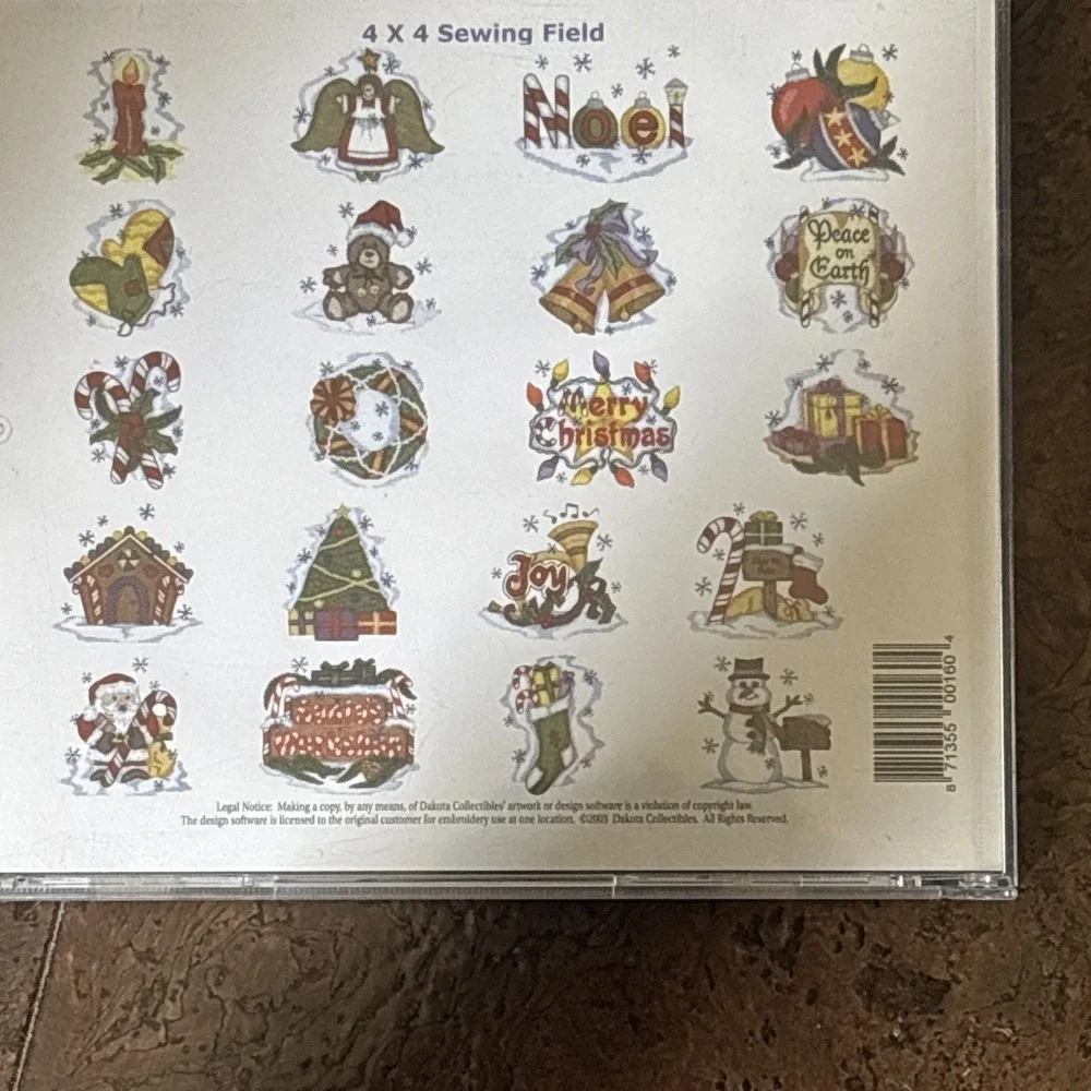 DAKOTA COLLECTIBLES Free-standing Holiday Lace & Snowflakes EMBROIDERY DESIGN CD